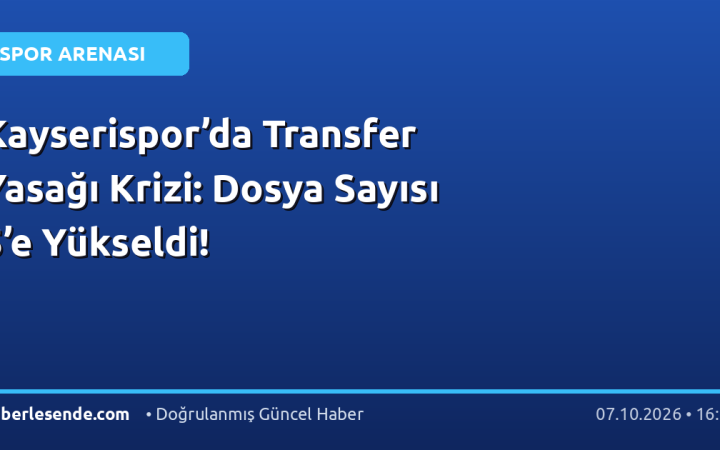 Kayserispor’da Transfer Yasağı Krizi: Dosya Sayısı 5’e Yükseldi!