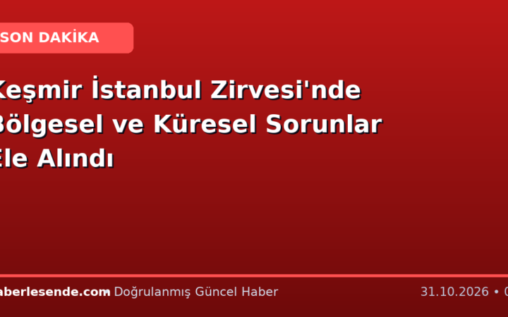Keşmir İstanbul Zirvesi'nde Bölgesel ve Küresel Sorunlar Ele Alındı