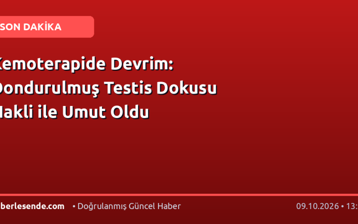 Kemoterapide Devrim: Dondurulmuş Testis Dokusu Nakli ile Umut Oldu