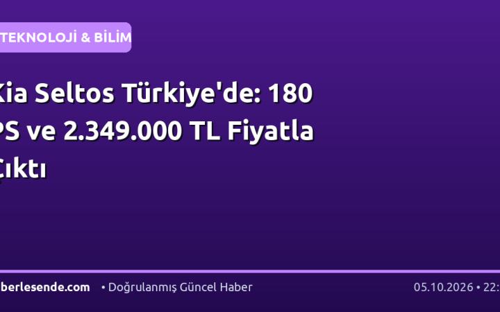 Kia Seltos Türkiye'de: 180 PS ve 2.349.000 TL Fiyatla Çıktı