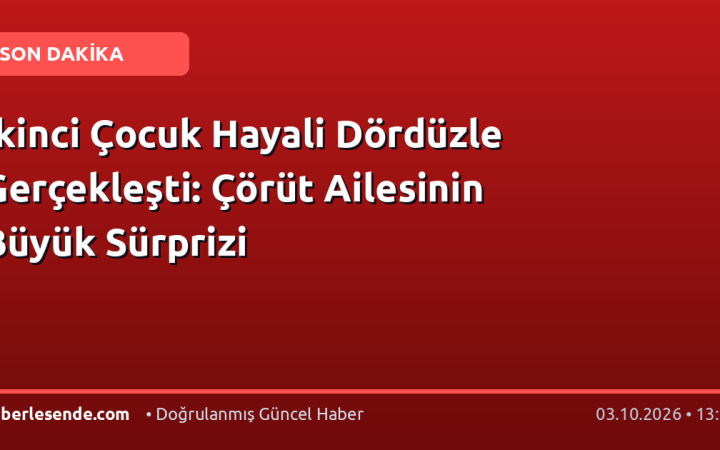 İkinci Çocuk Hayali Dördüzle Gerçekleşti: Çörüt Ailesinin Büyük Sürprizi