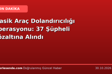 Klasik Araç Dolandırıcılığı Operasyonu: 37 Şüpheli Gözaltına Alındı