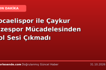 Kocaelispor ile Çaykur Rizespor Mücadelesinden Gol Sesi Çıkmadı