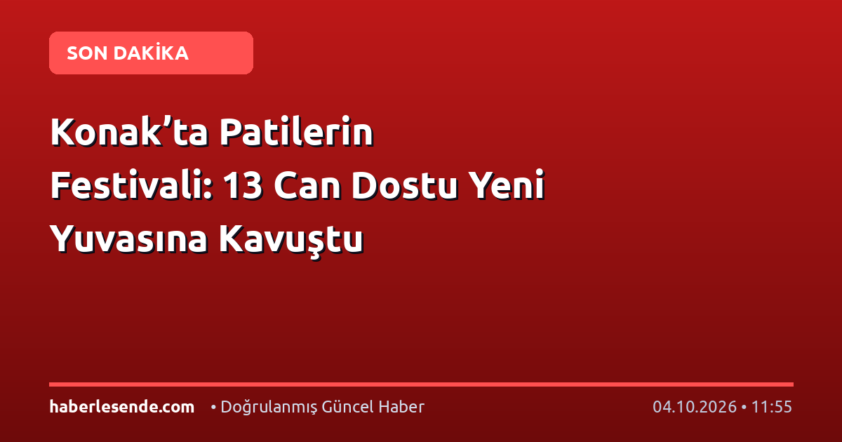 Konak’ta Patilerin Festivali: 13 Can Dostu Yeni Yuvasına Kavuştu