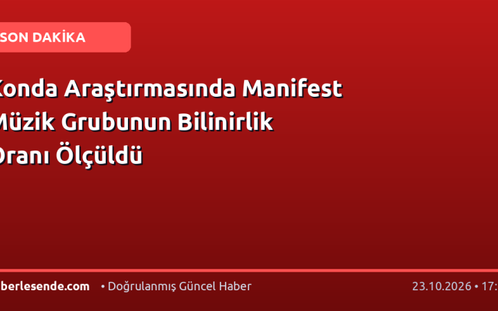 Konda Araştırmasında Manifest Müzik Grubunun Bilinirlik Oranı Ölçüldü