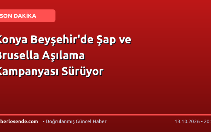 Konya Beyşehir'de Şap ve Brusella Aşılama Kampanyası Sürüyor