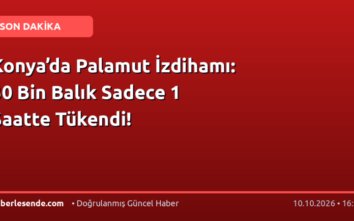 Konya’da Palamut İzdihamı: 30 Bin Balık Sadece 1 Saatte Tükendi!