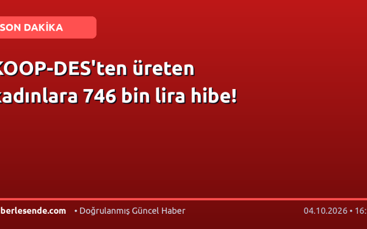 KOOP-DES'ten üreten kadınlara 746 bin lira hibe!