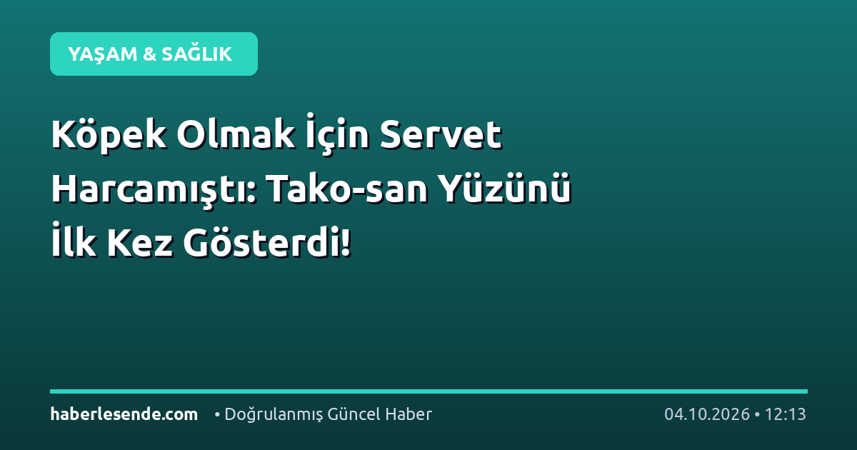 Köpek Olmak İçin Servet Harcamıştı: Tako-san Yüzünü İlk Kez Gösterdi!