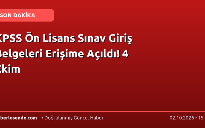 KPSS Ön Lisans Sınav Giriş Belgeleri Erişime Açıldı! 4 Ekim