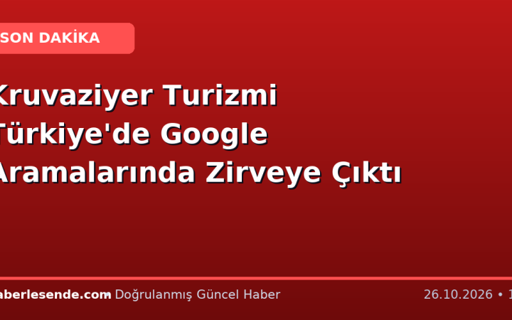 Kruvaziyer Turizmi Türkiye'de Google Aramalarında Zirveye Çıktı