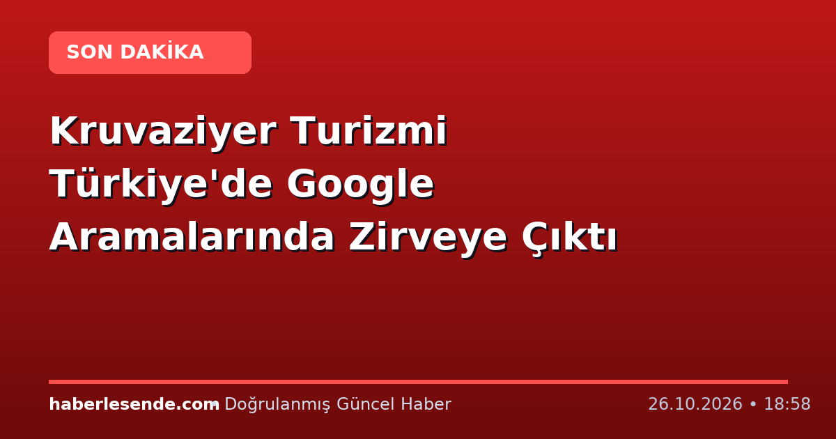 Kruvaziyer Turizmi Türkiye'de Google Aramalarında Zirveye Çıktı