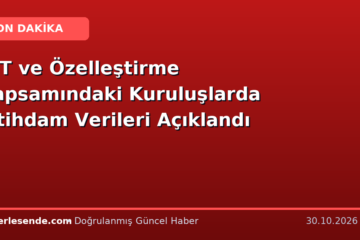 KİT ve Özelleştirme Kapsamındaki Kuruluşlarda İstihdam Verileri Açıklandı