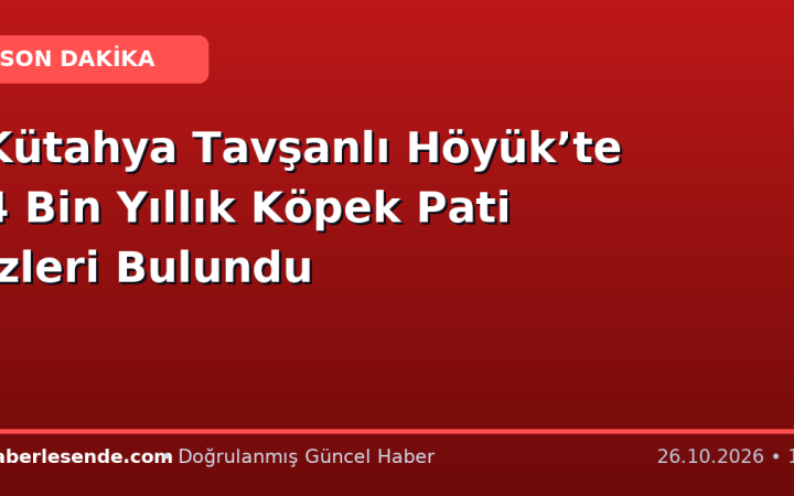 Kütahya Tavşanlı Höyük’te 4 Bin Yıllık Köpek Pati İzleri Bulundu