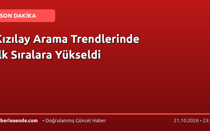 Kızılay Arama Trendlerinde İlk Sıralara Yükseldi