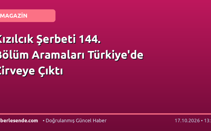 Kızılcık Şerbeti 144. Bölüm Aramaları Türkiye'de Zirveye Çıktı