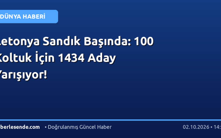 Letonya Sandık Başında: 100 Koltuk İçin 1434 Aday Yarışıyor!
