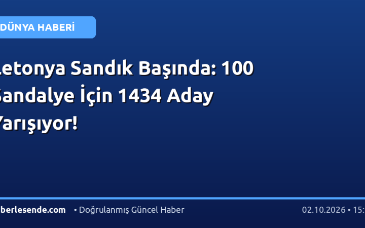 Letonya Sandık Başında: 100 Sandalye İçin 1434 Aday Yarışıyor!