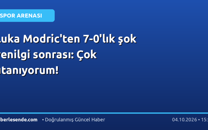 Luka Modric'ten 7-0'lık şok yenilgi sonrası: Çok utanıyorum!