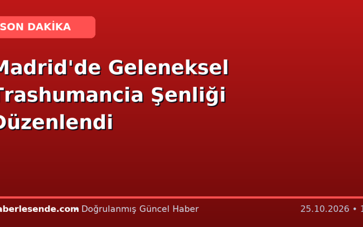 Madrid'de Geleneksel Trashumancia Şenliği Düzenlendi