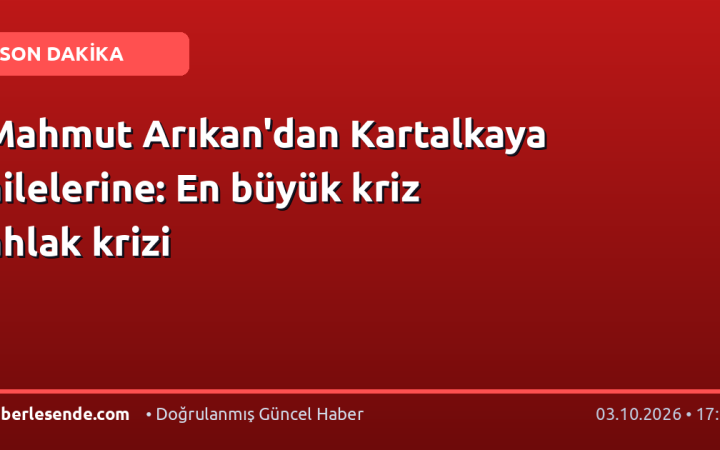 Mahmut Arıkan'dan Kartalkaya ailelerine: En büyük kriz ahlak krizi