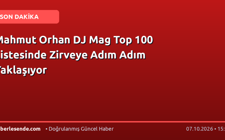 Mahmut Orhan DJ Mag Top 100 Listesinde Zirveye Adım Adım Yaklaşıyor