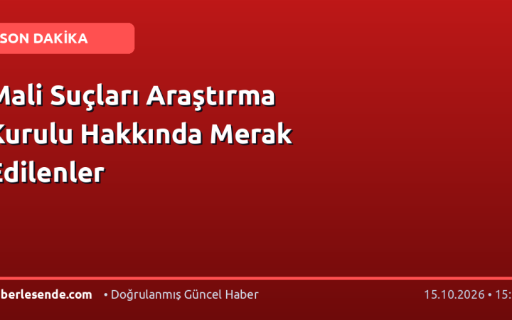 Mali Suçları Araştırma Kurulu Hakkında Merak Edilenler