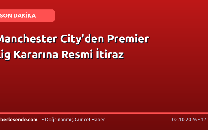 Manchester City'den Premier Lig Kararına Resmi İtiraz