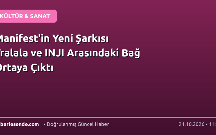 Manifest'in Yeni Şarkısı Tralala ve INJI Arasındaki Bağ Ortaya Çıktı