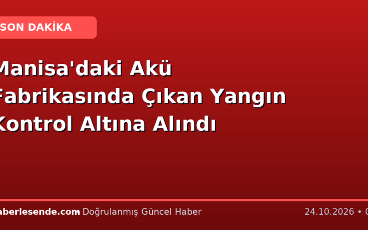 Manisa'daki Akü Fabrikasında Çıkan Yangın Kontrol Altına Alındı
