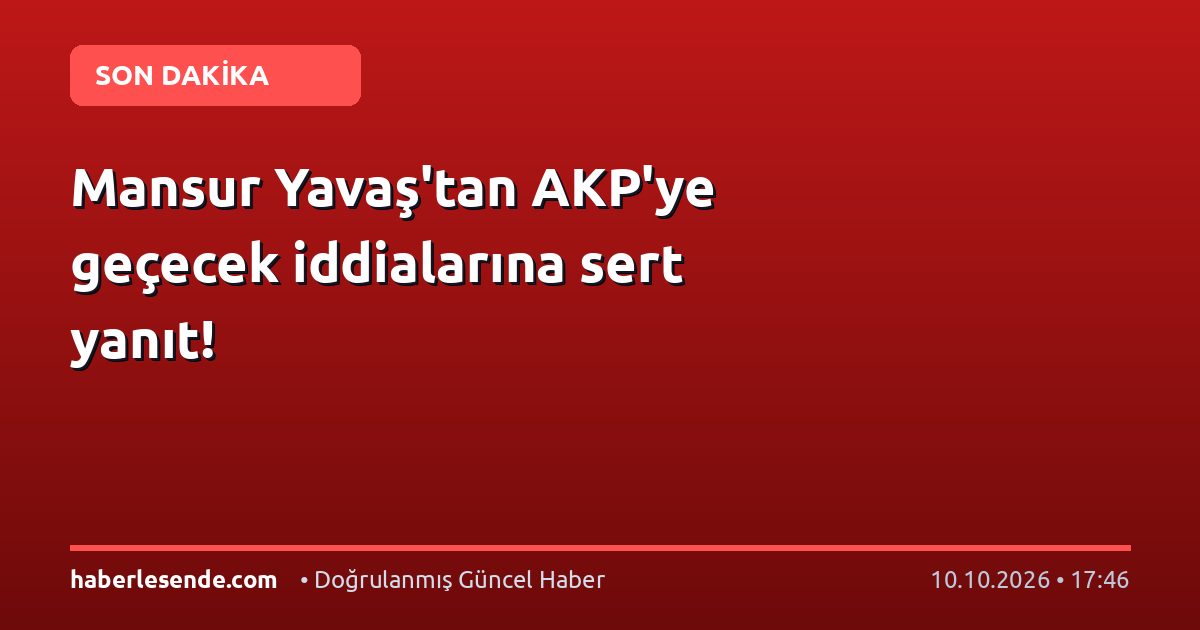 Mansur Yavaş'tan AKP'ye geçecek iddialarına sert yanıt!