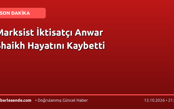 Marksist İktisatçı Anwar Shaikh Hayatını Kaybetti