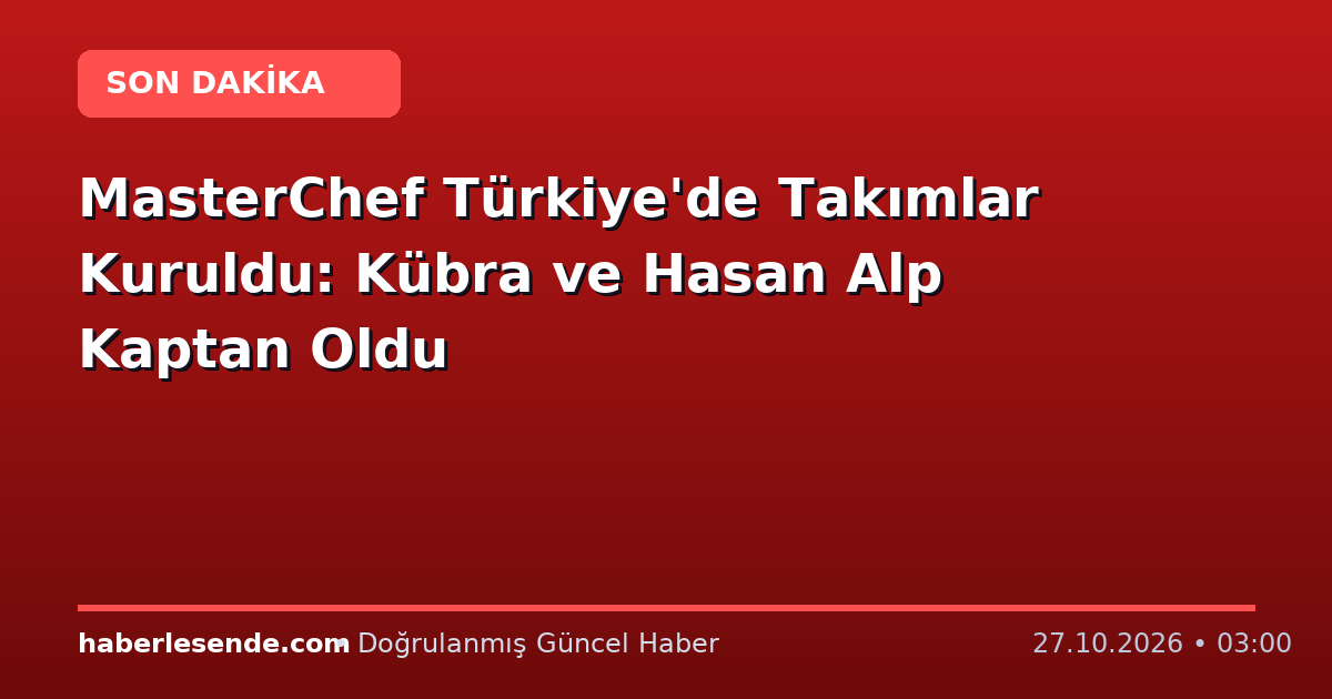 MasterChef Türkiye'de Takımlar Kuruldu: Kübra ve Hasan Alp Kaptan Oldu