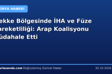 Mekke Bölgesinde İHA ve Füze Hareketliliği: Arap Koalisyonu Müdahale Etti