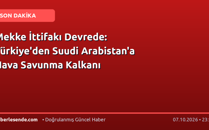 Mekke İttifakı Devrede: Türkiye'den Suudi Arabistan'a Hava Savunma Kalkanı