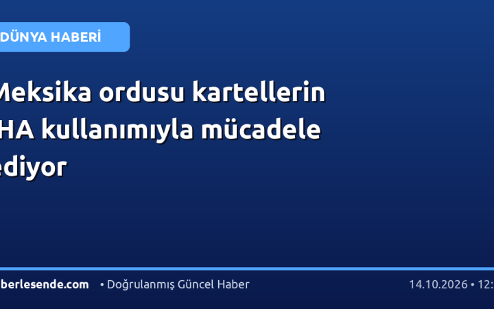 Meksika ordusu kartellerin İHA kullanımıyla mücadele ediyor