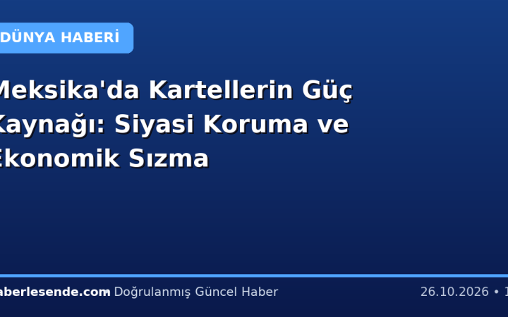 Meksika'da Kartellerin Güç Kaynağı: Siyasi Koruma ve Ekonomik Sızma