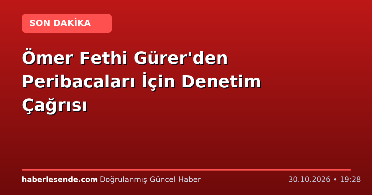 Ömer Fethi Gürer'den Peribacaları İçin Denetim Çağrısı