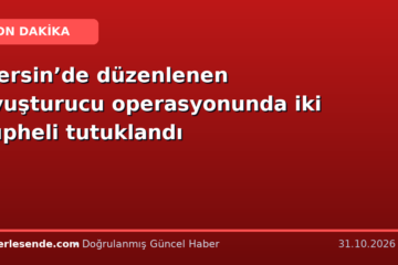 Mersin’de düzenlenen uyuşturucu operasyonunda iki şüpheli tutuklandı