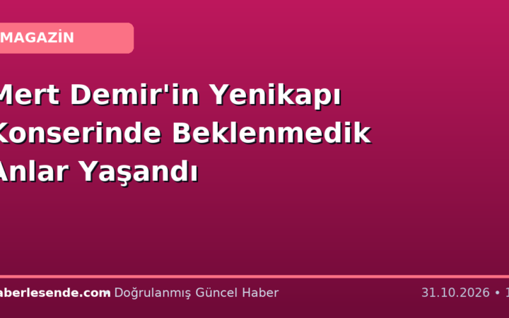 Mert Demir'in Yenikapı Konserinde Beklenmedik Anlar Yaşandı