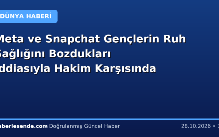 Meta ve Snapchat Gençlerin Ruh Sağlığını Bozdukları İddiasıyla Hakim Karşısında