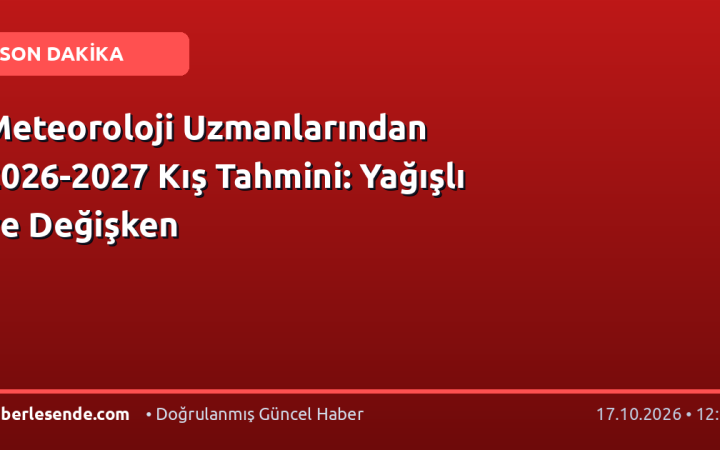 Meteoroloji Uzmanlarından 2026-2027 Kış Tahmini: Yağışlı ve Değişken