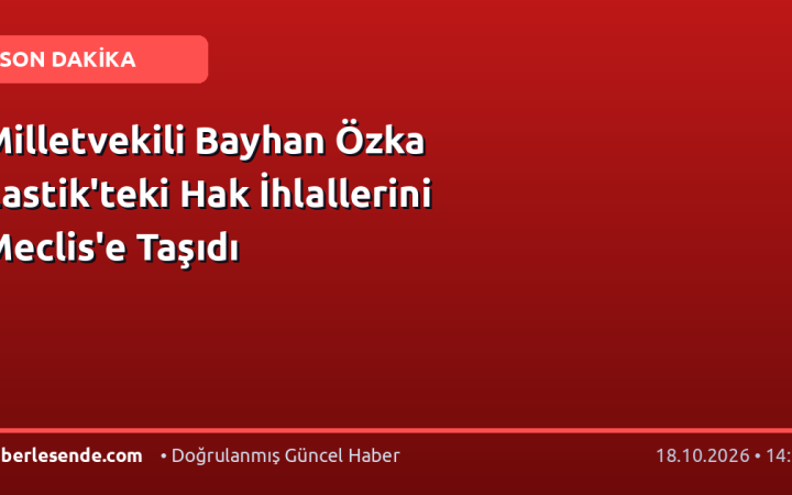 Milletvekili Bayhan Özka Lastik'teki Hak İhlallerini Meclis'e Taşıdı