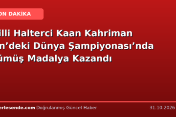 Milli Halterci Kaan Kahriman Çin’deki Dünya Şampiyonası’nda Gümüş Madalya Kazandı