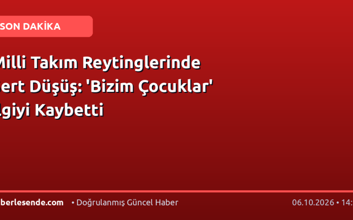 Milli Takım Reytinglerinde Sert Düşüş: 'Bizim Çocuklar' İlgiyi Kaybetti