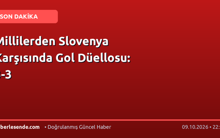 Millilerden Slovenya Karşısında Gol Düellosu: 3-3