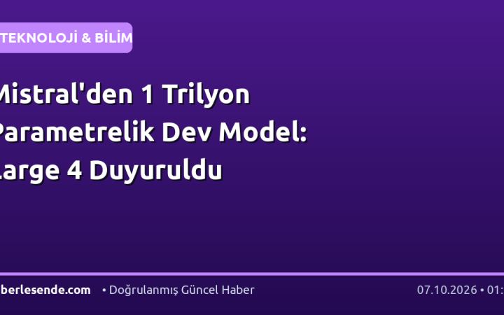 Mistral'den 1 Trilyon Parametrelik Dev Model: Large 4 Duyuruldu