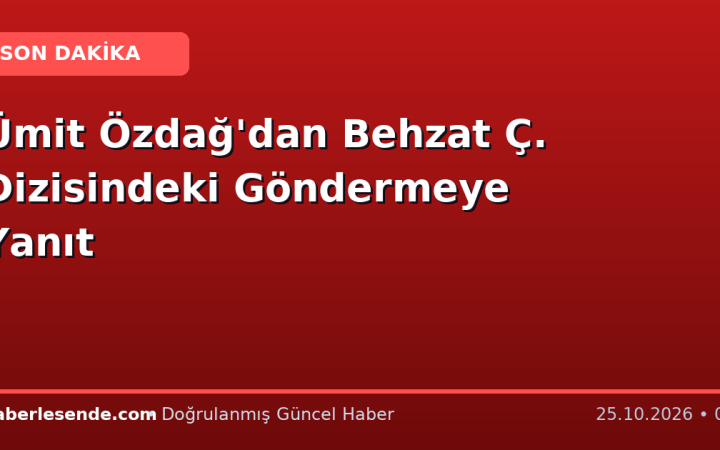 Ümit Özdağ'dan Behzat Ç. Dizisindeki Göndermeye Yanıt