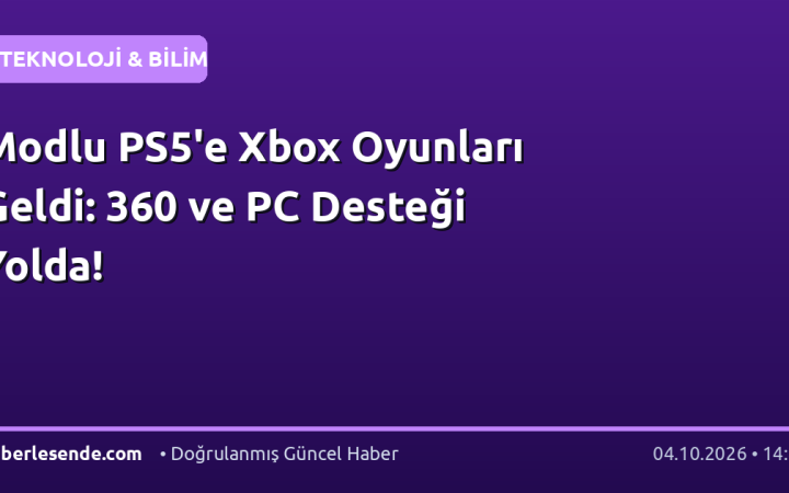 Modlu PS5'e Xbox Oyunları Geldi: 360 ve PC Desteği Yolda!
