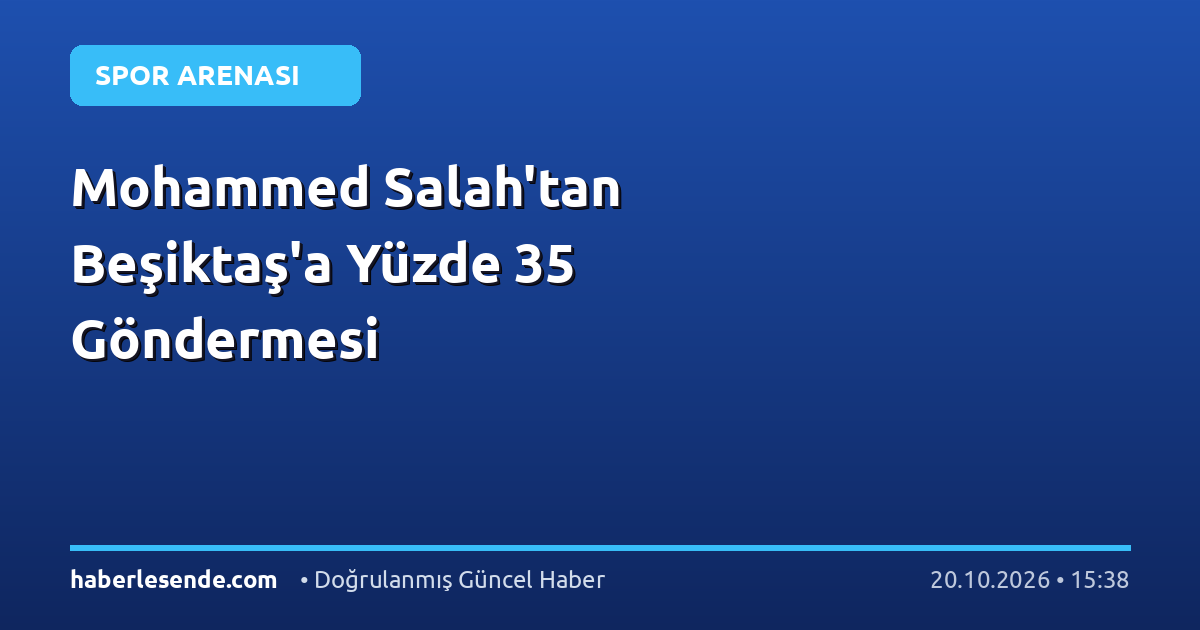 Mohammed Salah'tan Beşiktaş'a Yüzde 35 Göndermesi
